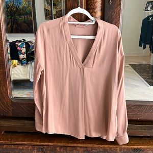 Vince silk v neck blouse